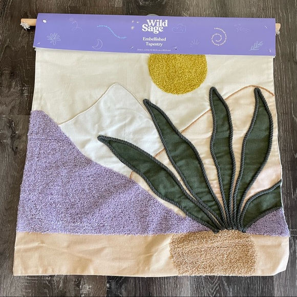 Wild Sage Art New Wild Sage Embellished Tapestry Desert 24 X 24